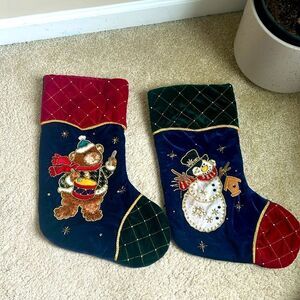 Vintage hand beaded stockings
